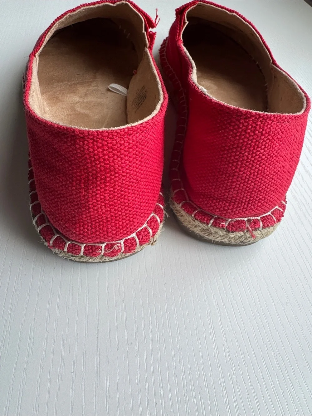 Old Navy Women's Red Canvas Slip-On Espadrilles Size 7.5